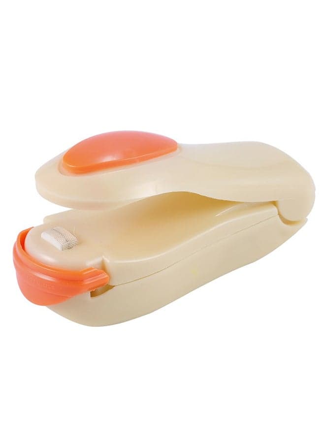 Mini Portable Plastic Bag Sealer Orange 10x5x4cm