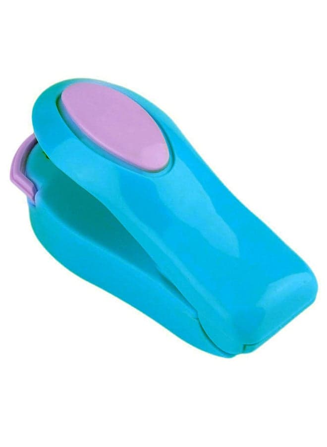 Mini Portable Plastic Bag Sealer Blue 10x3.5x4cm