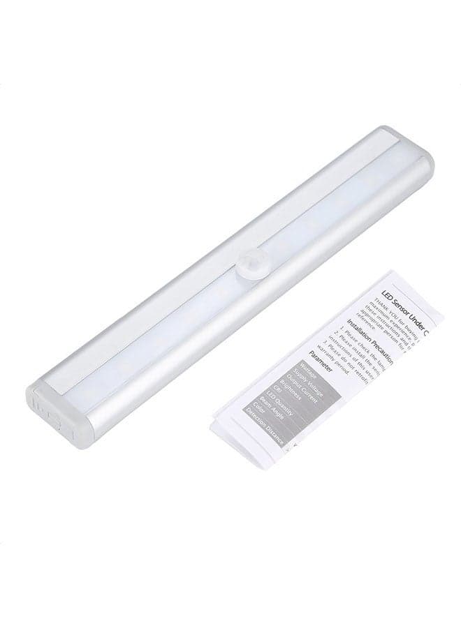 10 LED Cabinet Light Closet Motion Sensor White