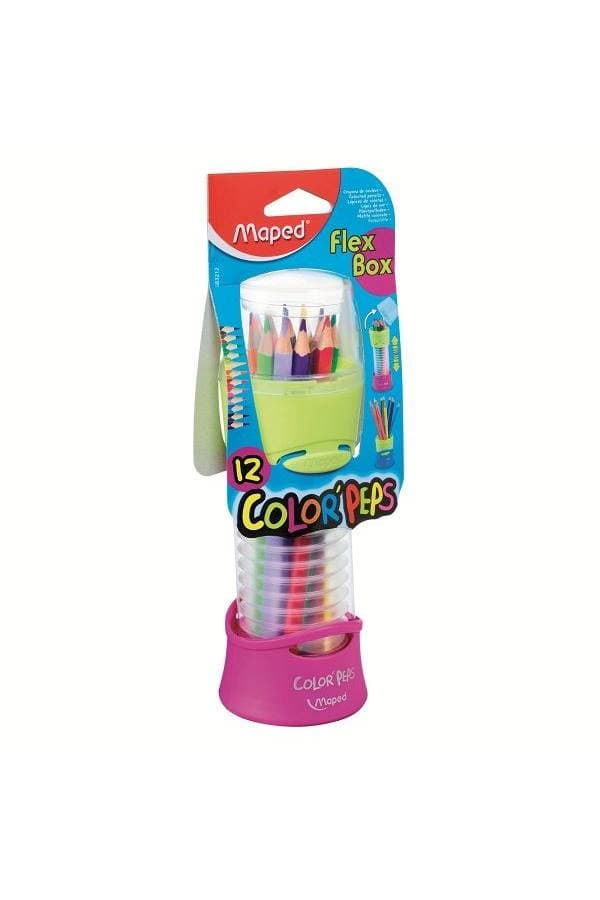 12-Piece Flex Box Colour Peps Pencil Set Red/Green/Orange