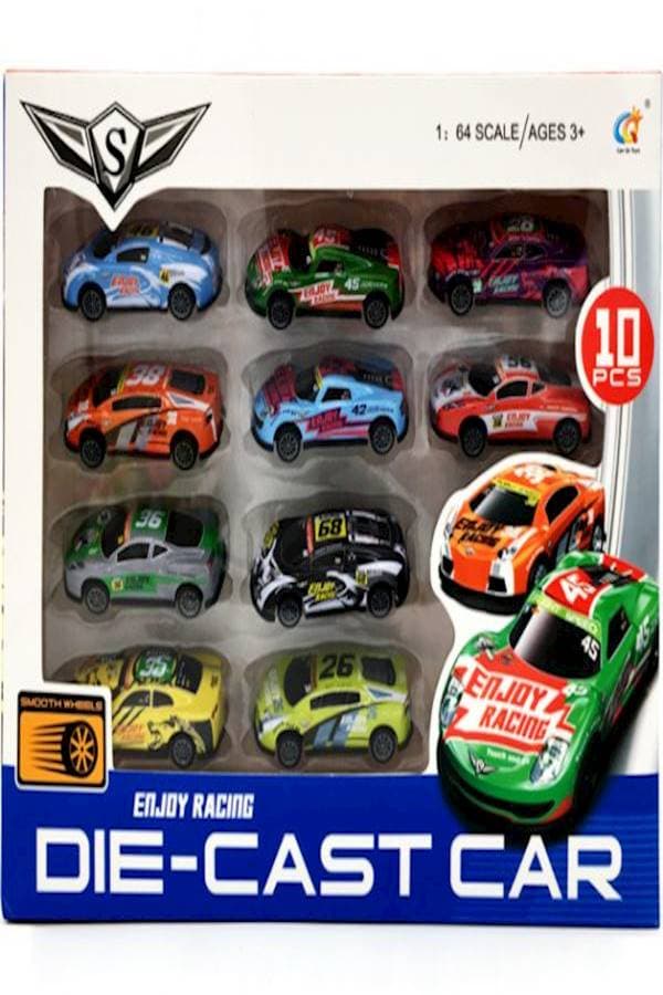 12-Piece Iron Shell Alloy Car Set