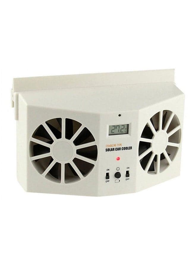 Solar Powered Dual Window Air Vent Cool Cooler Fan