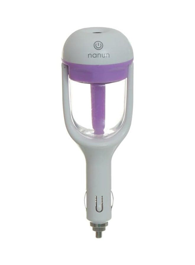 Car Plug Air Humidifier-White/Purple