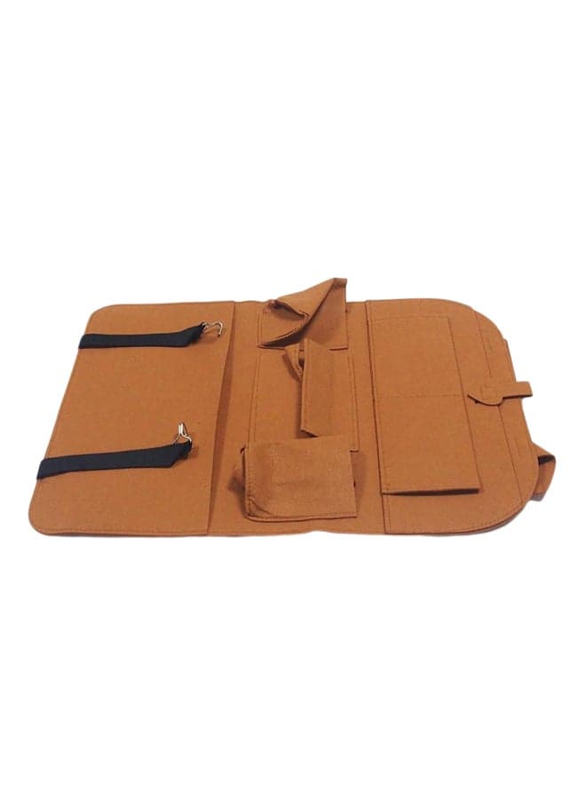 Vehicle Seat Back Pocket Storage Bag Hanger Holder Organizer - Brown