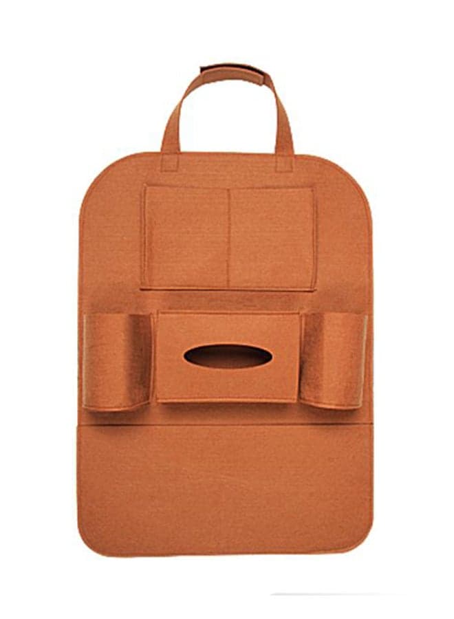 Vehicle Seat Back Storage Bag Hanger Holder - brown