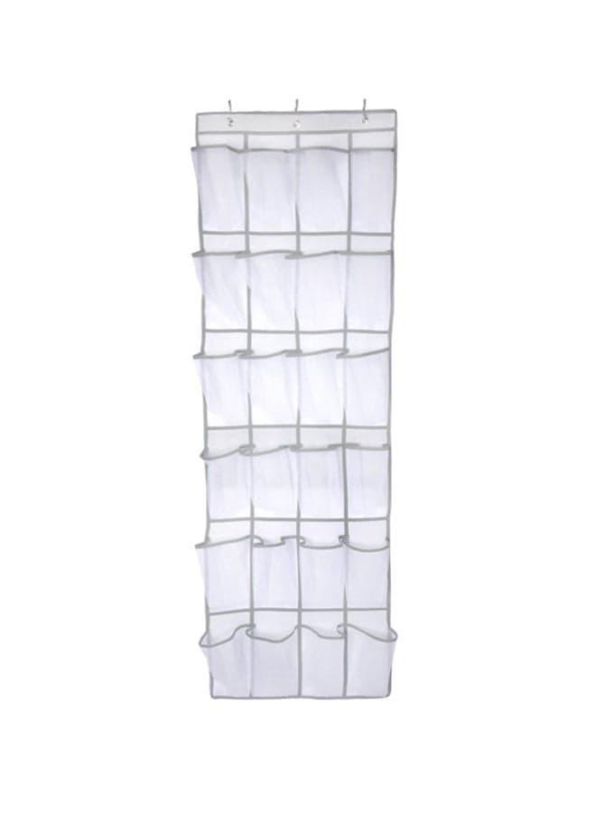 24-Pockets Hanging Shoe Organizer Clear 480x1680mm