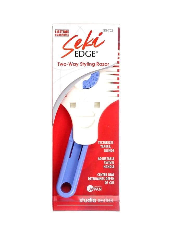 Haircutting Styling Razor Comb White/Blue