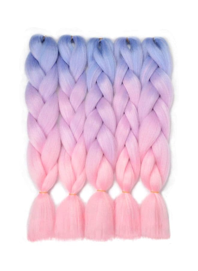 5-Piece Jumbo Braids Hair Extension Pack Pink/Purple 24inch