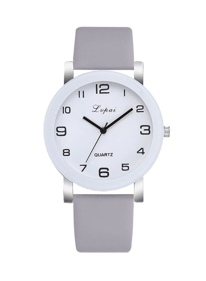 Women's Leather Analog Watch LP304-GR - 35 mm - Grey