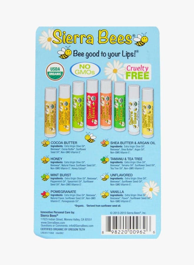 Pack Of 8 Variety Lip Balm