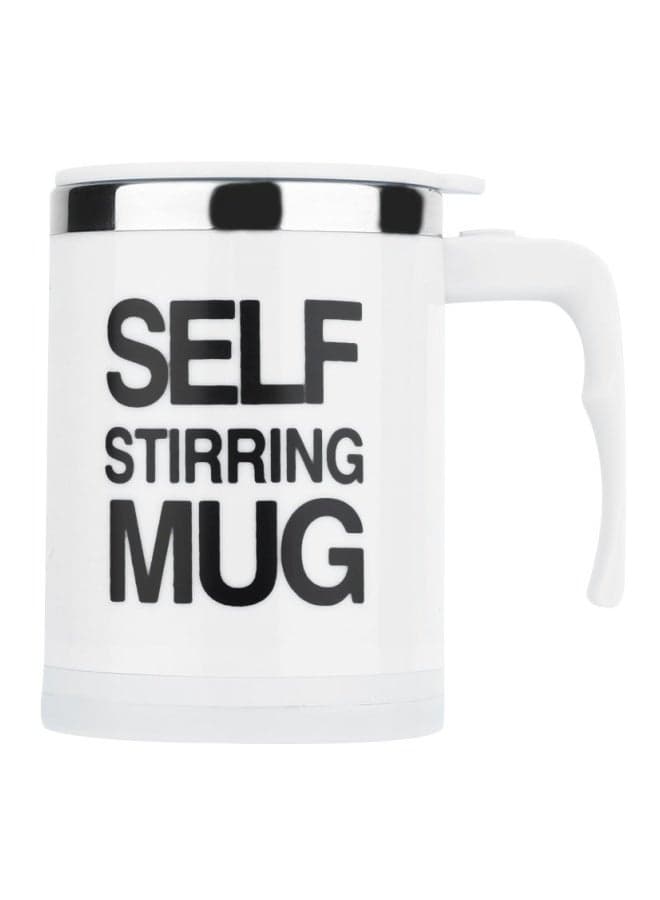 Auto Self Stirring Mug White/Silver 8.8x8.8x12.1cm