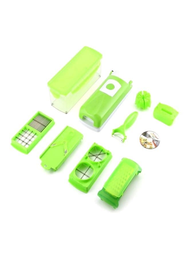 12-Piece All-In-One Vegetable Slicer Green/White/Clear
