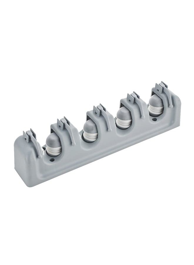 5-Piece Wall Mounted Storage Rack Set Grey 41.5x8.5x6.2centimeter