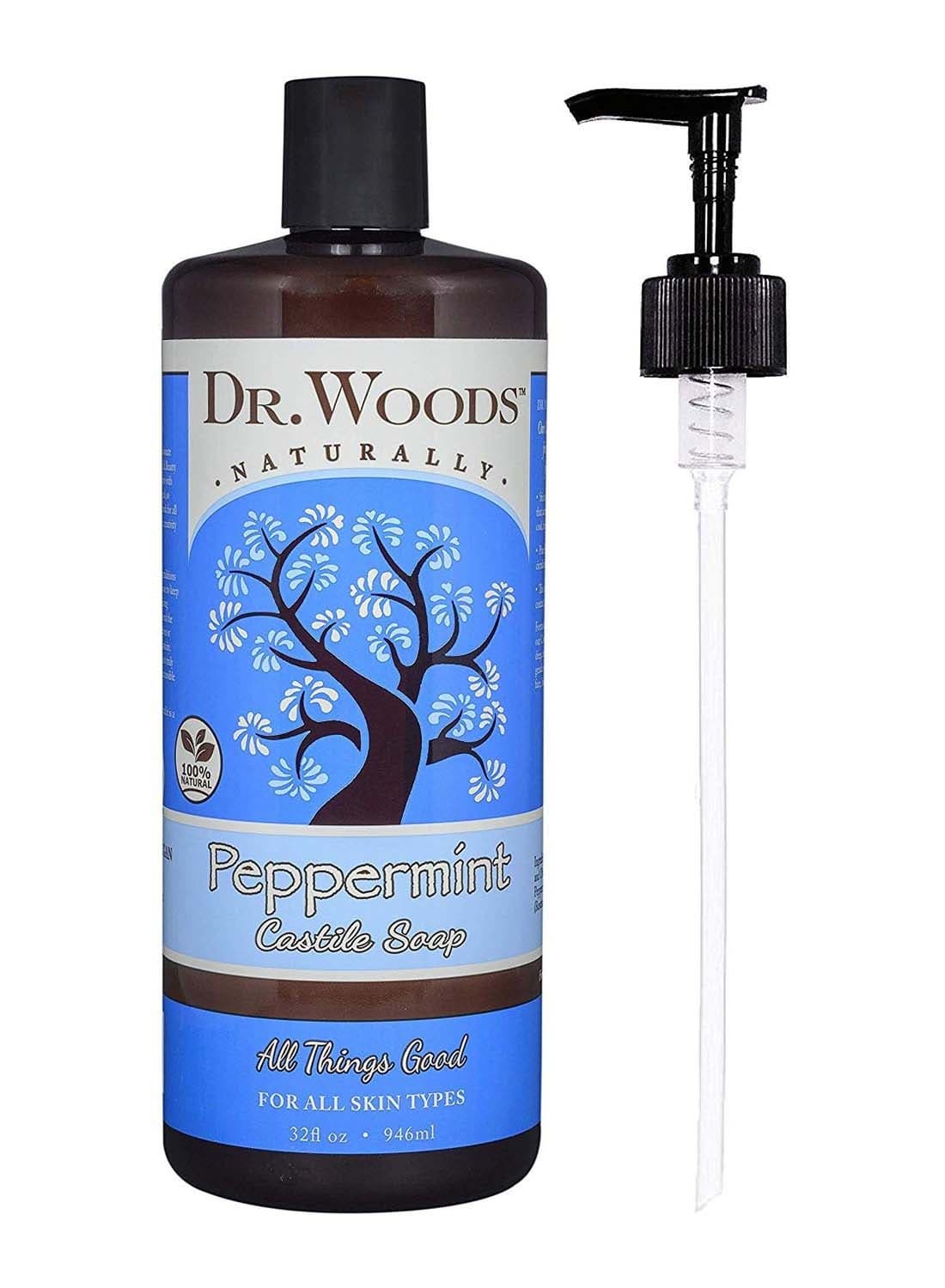 Peppermint Castile Liquid Soap With Pump 946ml
