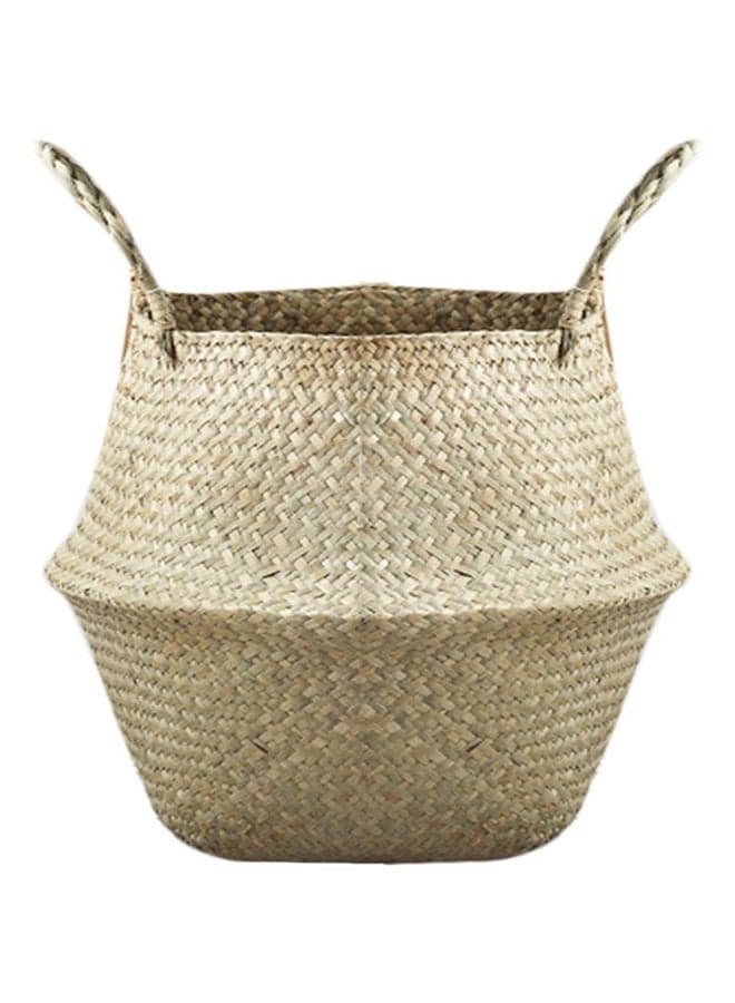 Foldable Flower Vase Hanging Basket Beige 32x28centimeter