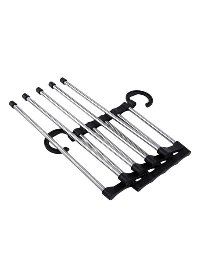 Trouser Hanger Closet Organizer Silver/Black 34x14.5x7cm