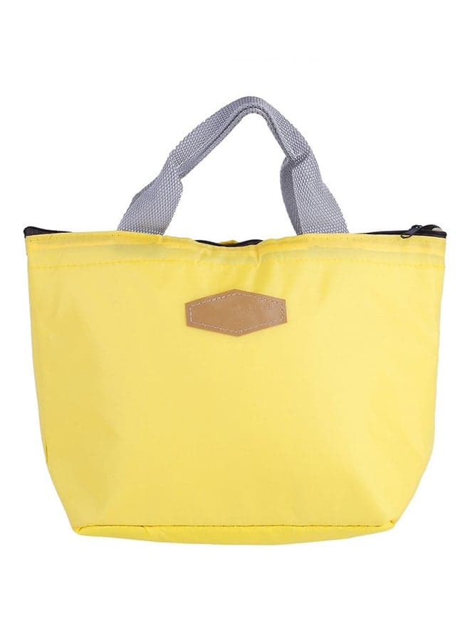 Thermal Insulated Cooler Lunch Box Bag Yellow 28x11x20cm