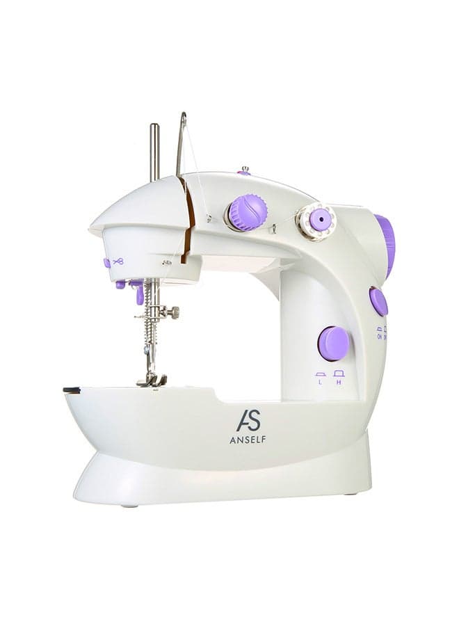 Speed Adjustment Electric Sewing Machine With Light Foot Pedal H1666 White