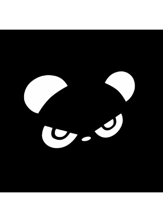 2-Piece Reflective Panda Rearview Car Body Sticker