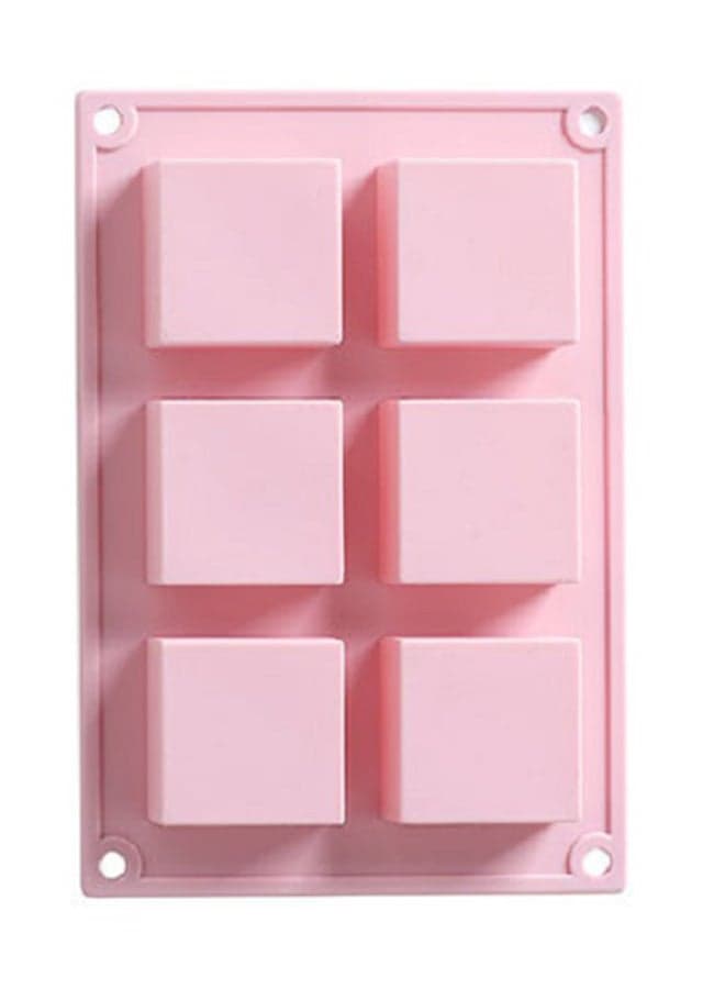 6 Cavities Biscuit Chocolate Mould Pink 22.2 x 16cm