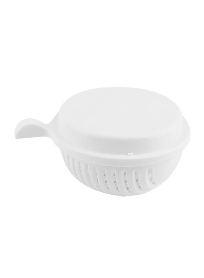 Portable Kitchen Salad Cutter Bowl White 2.2x2x1.2cm