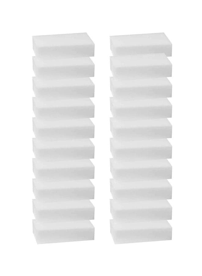 20-Piece Magic Cleaner Sponge White 10 x 62cm