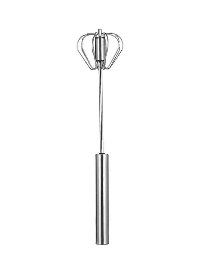 Semi-Automatic Egg Whisker Silver 30.2 x 6.52 x 6.52cm