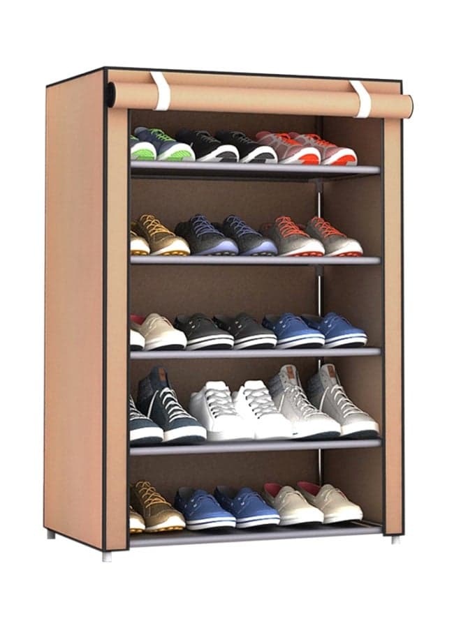 Shoe Rack Organizer 90x30x60cm Fabric Coffee