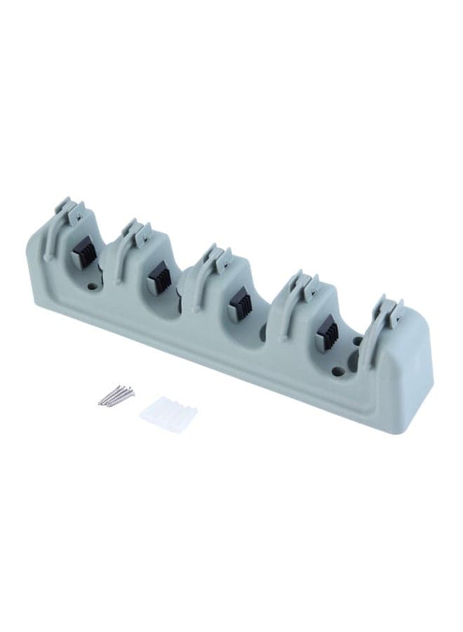 Wall Mounted Brush Broom Organizer Cyan & Gray 26.5*8.7*6.5cm