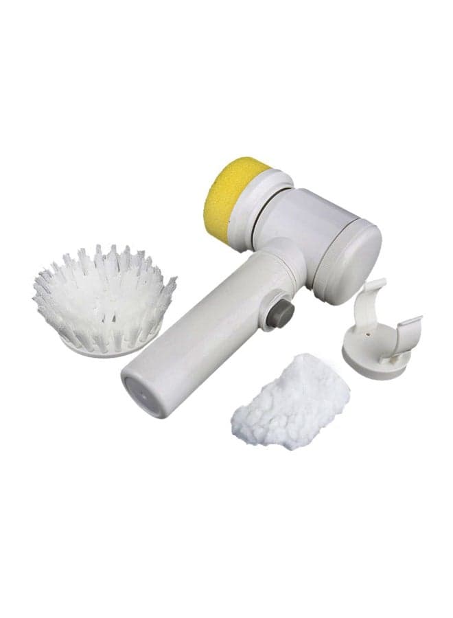 5-In-1 Electric Cleaning Brush White/Yellow 17x22.5x7.5cm