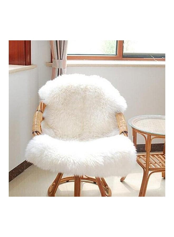 Super Soft Faux Sheep Skin Chair Cover White 60 × 90cm