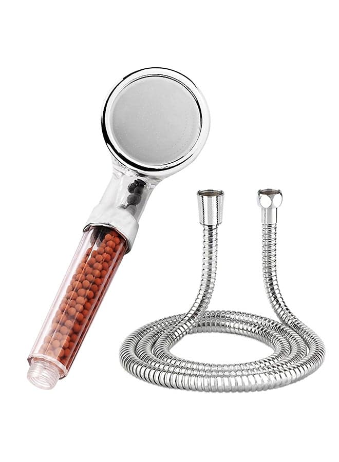 Water Saving Filtration Shower Head And Hose Silver 8 x 5 x 176centimeter