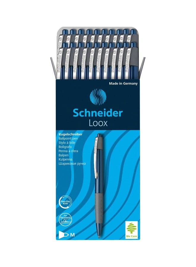 Pack Of 20 Loox Ballpoint Pen Blue/grey