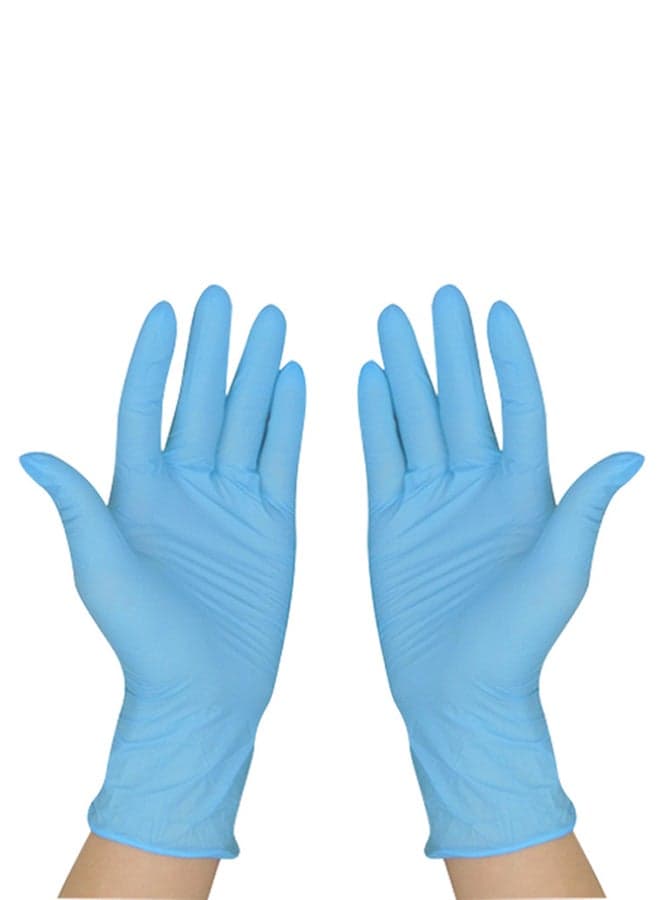 100-Piece Disposable Protective Multifunctional Gloves Light Blue 0.344kg