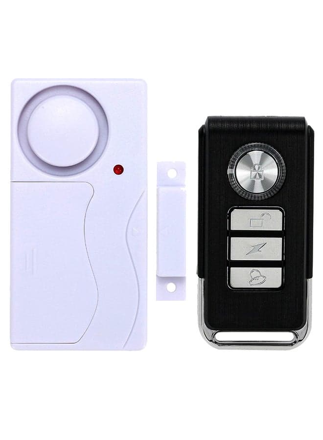 Wireless Magnetic Door Sensor With Remote Control White