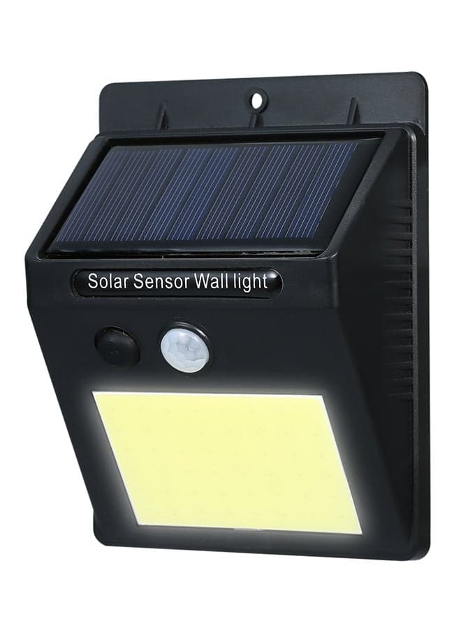 Solar Powered LED Wall Light Solar Light With Motion Detector Black/Yellow 13X10X5centimeter