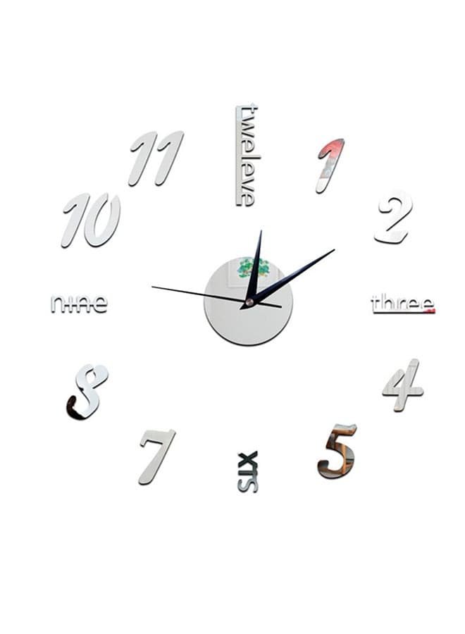 DIY Watch Pattern Decorative Wall Sticker Silver 60 x 45cm