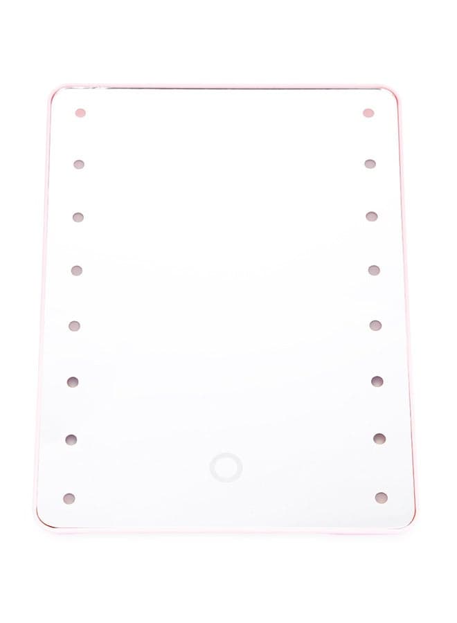 16 Leds Portable Lighted Makeup Mirror Pink