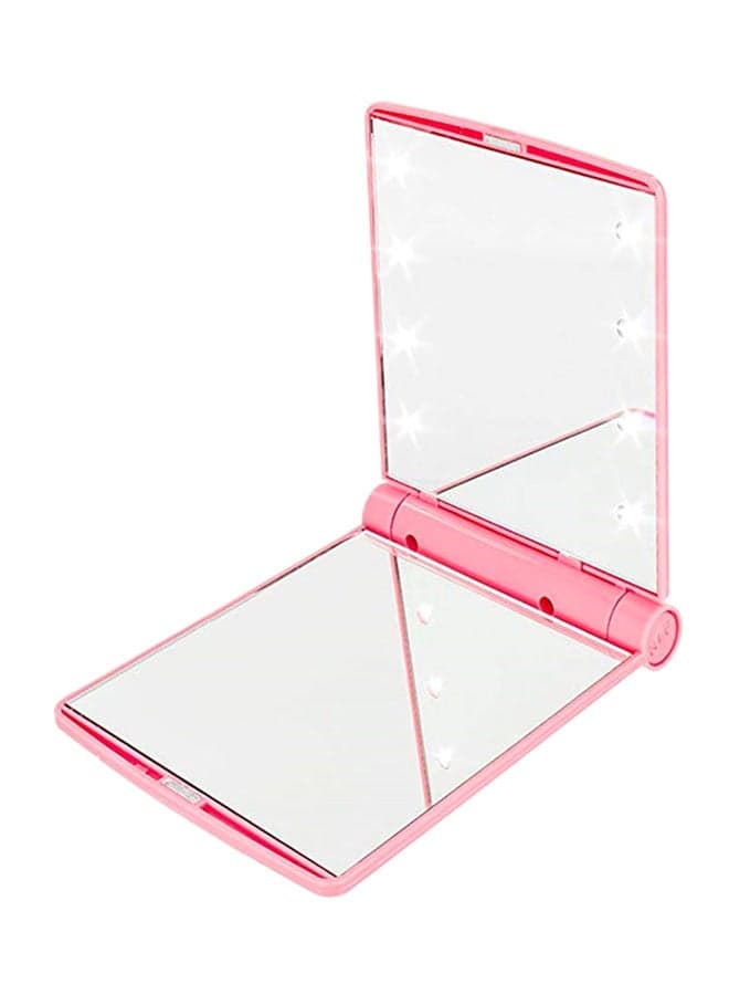 8 LED Lights Makeup Mirror Pink