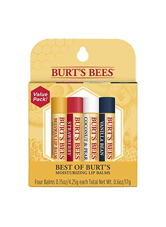 Pack Of 4 Natural Moisturizing Lip Balm