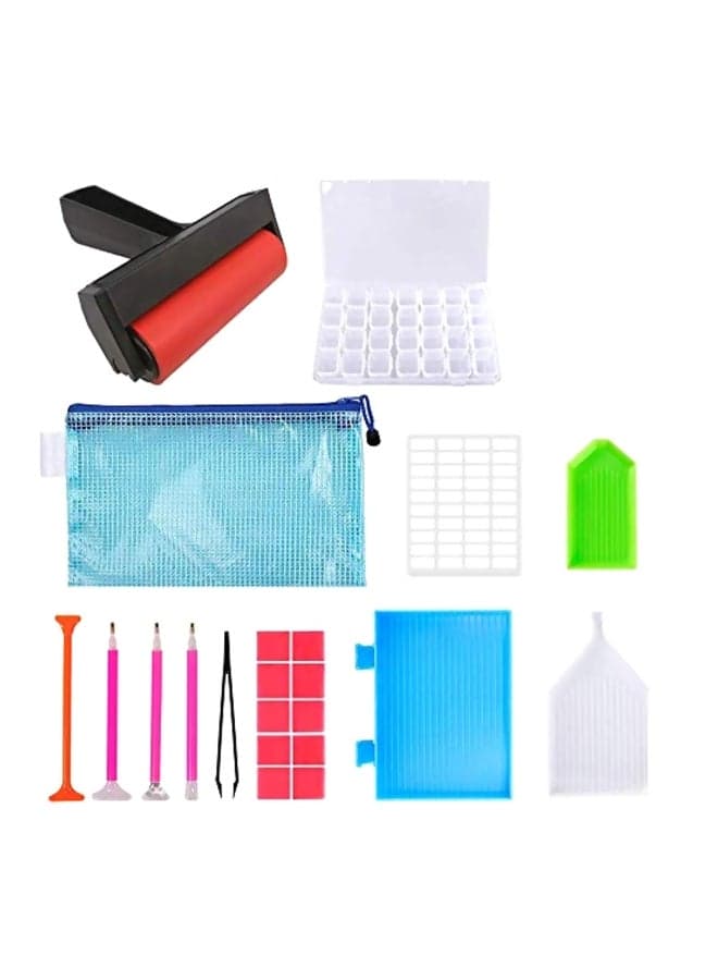 22-Piece 5D Diamond Painting Tools And Accessories Kits White/Blue/Red