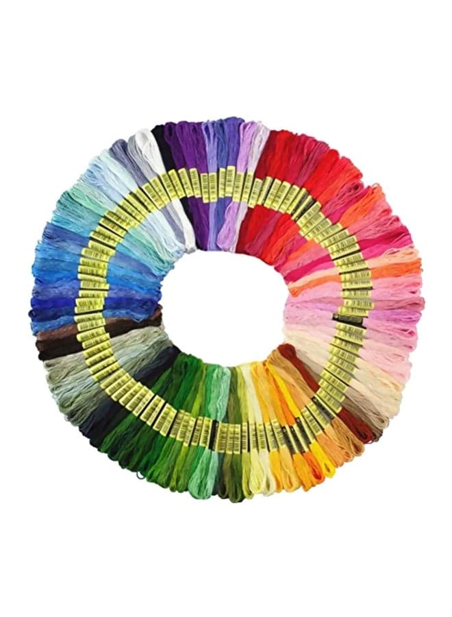 100 Skeins Embroidery Floss Cross Stitch Thread Set Multicolour