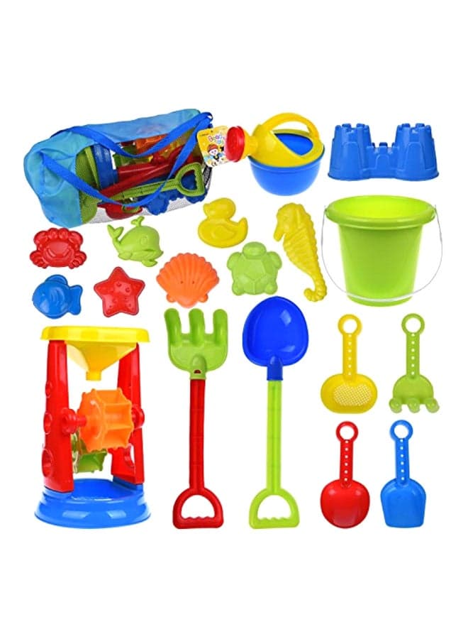 19-Piece Kids Beach Sand Plastic Toys Set