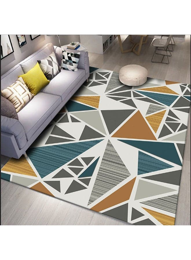 3D Geometric Pattern Rugs Fashion Modern Area Rugs Non-Slip Floor Carpet For Living Room Bedroom And Kitchen Multicolour 140X200cm