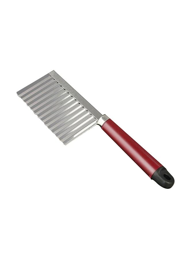 Stainless Steel Potato Waves Crinkle Cutter Slicer Silver 0.051kg
