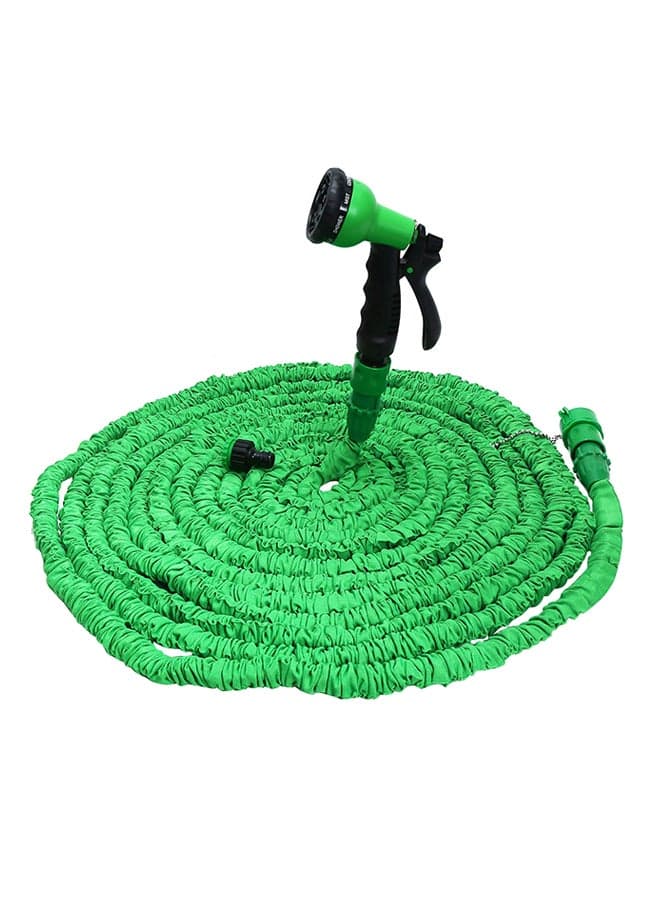Expandable Garden Hose Water Pipe With 8 Modes Spray Gun Green