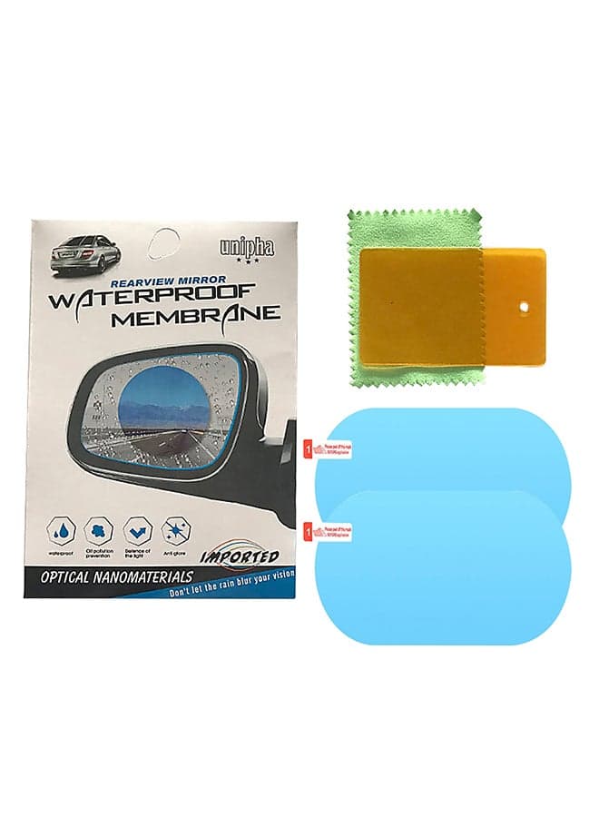 2 -Piece Anti-Fog Car Rearview Mirror Film