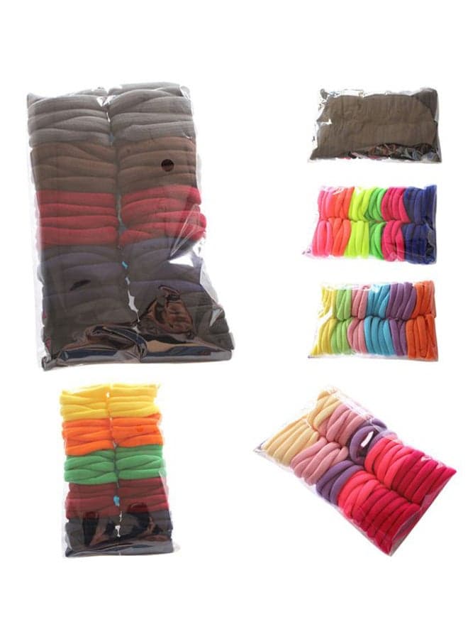 50-Piece Hair Ties Band Set Assorted Multicolour 20 x 9 x 4cm