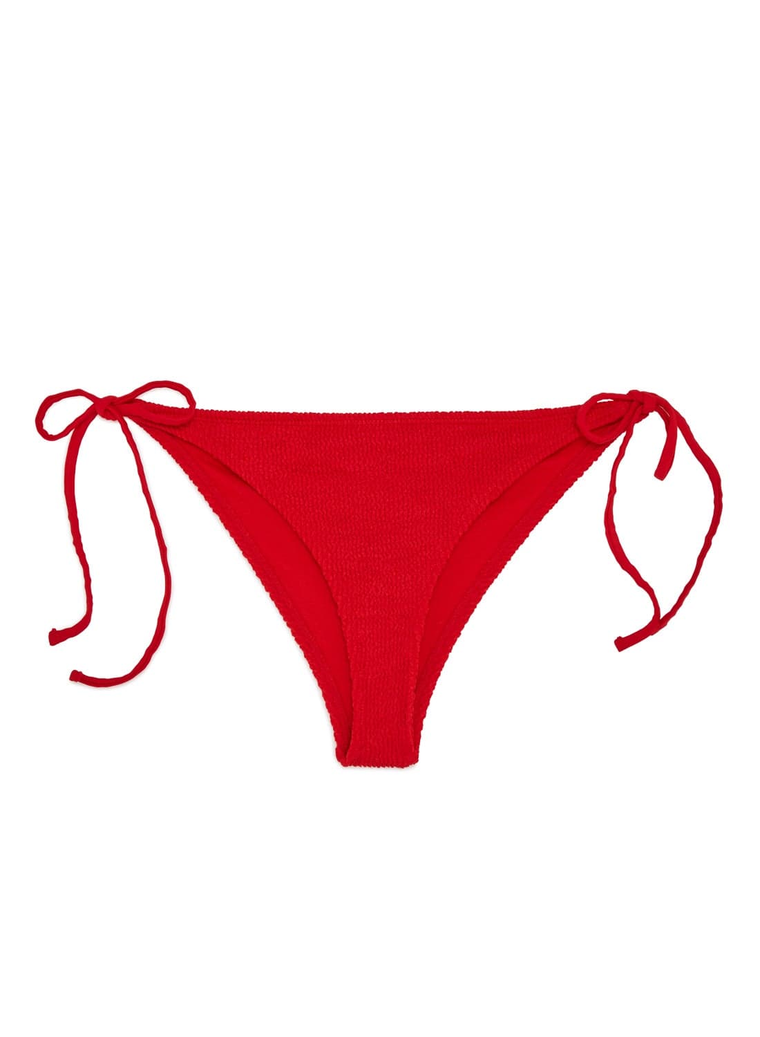 Smocked Triangle Bikini Panty Red