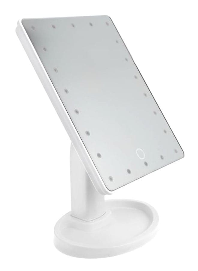 LED Touch Screen Makeup Mirror White/Clear